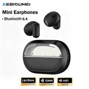 Kebidumei | KEBIDUMEI Mini Earbuds Bluetooth 5.4 Earphones HiFi Stereo Noise Cancelling TWS Wireless Headphones In-Ear Hand-free Headsets
