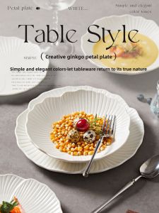 White Large Luxury Dinner Plates