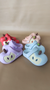 Rumahkaki - Sandal Baim Anak Perempuan Motif Apel Sendal Selop Anak Cewek Tali Belakang 23062B