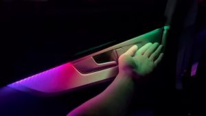 KEVANLY | 6/10/18 in 1 Led Acrylic Car Ambient Light RGB 64 213 Color Symphony Waterfall Lamp APP with Remote Control Atmosphere Lamp Kit