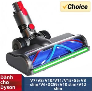 Đầu Thay Thế Chống Rối Cho Máy Hút Bụi Không Dây Dyson V7/V8/V10/V11/V15/Slim Đầu Chổi Lăn Dẫn Động Trực Tiếp