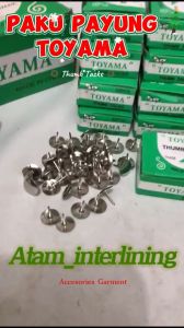 1 Kotak isi 50 pcs Paku Payung | Paku payung TOYAMA | paku pines | Paku Tekan | paku tindis |  paku payung kecil | paku usuk | pakupayung | paku payung meja | paku payung stainless | paku payung hias | paku tekan | paku picik payung | paku payung 1cm