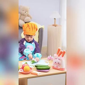 QU RAN | Safe Cutting Childrens Pretend Kitchen Toy