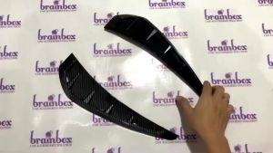 2Pcs Car Air Vent Sticker Auto Decorative Shark Gills Outlet Side Vent - Hitam Car