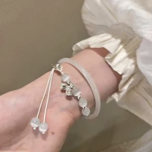 สร้อยข้อมือลูกปัดดอกไม้ลิงบัวสไตล์จีนใหม่สำหรับผู้หญิง เครื่องประดับมือระดับไฮเอนด์ ดีไซน์เรียบง่าย สไตล์ชาติพันธุ์