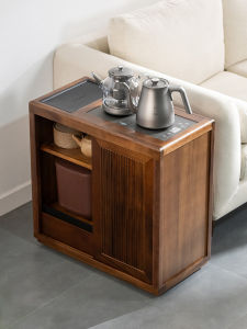 MANHAOSHI | Solid Wood Movable Integrated Tea Trolley