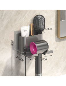 1 Non Perforated Wall Mounted Hair Dryer Bracket Bathroom Storage Rack Bathroom Accessory Wall Rack