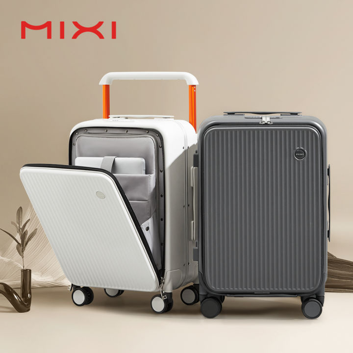 Mixi New Wide-side Trolley Case Unisex Front Opening Aluminum Frame ...