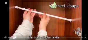2PCS 70-120cm Telescopic Clothes Rod Adjustable Tension Shower Curtain Rod Towel Rod No Drill Wall