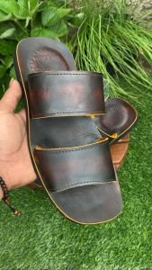 Sandal Kulit Pria Dewasa Slop Full Kulit 100%