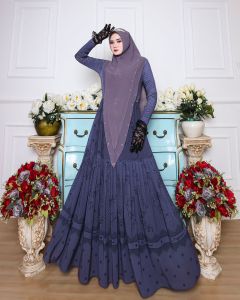 gamis syari Soraya series by AC collection bahan ceruty full printing
