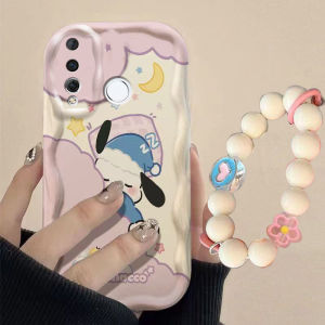 Applicable to Huawei Nova4 Phone Case Nova4 Silicone VCE-AL00 Soft Case Student Protective Case New Arrival Anti-Fall Cartoon Female Sleep Pacha Dog Moon Bracelet Lens All-Inclusive