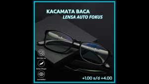 Kacamata Baca Progresif Auto Fokus +1.00 s/d +4.00 | Anti Radiasi Blueray | Pria Wanita