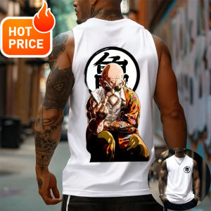 Bandai | Super Saiyan Master Roshi Anime Dragon Ball Gym Harajuku Summer Men Tank Top Fitness Oversized Casual Sports Sleeveless Tee Y2k