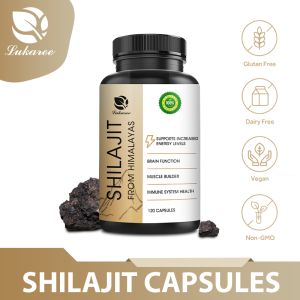 Shilajit Pure Himalayan Organic Capsules 400mg Natural Shilajit Resin for Immune Brain Health Energy Production Support Dietary Supplement