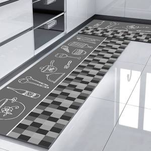 Thảm Dài Thấm Nước VIKAMA Dễ Dàng Làm Sạch Thảm Hành Lang Thích Hợp Cho Nhà Bếp Phòng Giặt Đồ Trang Trí Nhà Cửa PVC Có Thể Giặt Bằng Máy