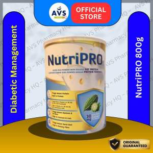 【FREE SHAKER + WET WIPES 80S】NutriPRO Milk Powder 800g (Untuk : Susu Kencing Manis / Diabetes Milk / Sajian Gantian / Turun Berat Badan)