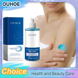 OUHOE | Salicylic Acid Body Wash Deep Cleaning Acne Brightening Exfoliator Nourish Shrink Pores Bath Shower Gel Repair Chicken Skin Care