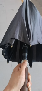 《 𝟭𝟮𝟬𝗖𝗠 𝗪𝗜𝗗𝗘 》 Extra Large Wooden Handle Automatic Golf Umbrella Big Size Payung Besar 木柄雨伞 NWD