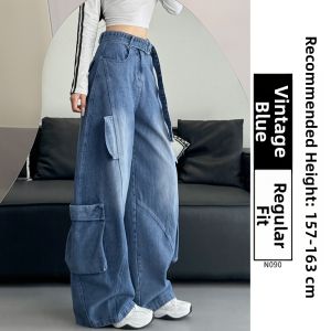 YAYANGREN | High Waist American Workwear Style Black Flared Jeans new season for petite