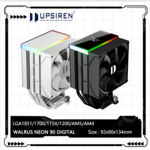 UPSIREN WALRUS NEON 90 Digital Temperature Display CPU Cooler/ARGB digital display screen/4 heat pipes/Supports LGA1851/1700/AM5