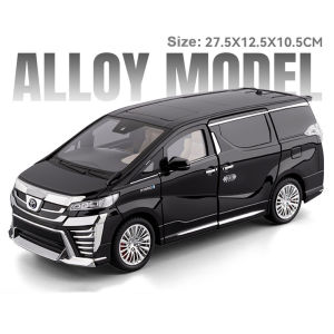 MAKEDA | 1:18 Vellfire Alphard MPV Model Alloy Diecast Car Toys Doors Opened Shock Absorption Rubber Tires Pull Back Vehice Present Adult