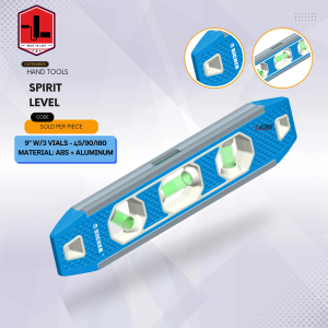Sicher BY QUEEN BEE Magnetic Torpedo Spirit Level 9" (229mm) 3 Vials Spirit Level Compact