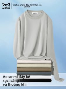 Áo thun nam MiiOW vải cotton polyester dài tay kháng khuẩn thoải mái.