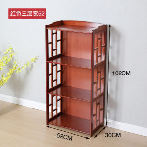 ตู้หนังสือแบบแยกชั้น ชั้นวางของ ชั้นวางหนังสือไม้ไผ่ไบเซนต์แบบอเนกประสงค์สำหรับบ้านและสำนักงาน