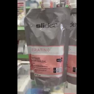 Kem hấp dầu ủ tóc túi Slider Keratin NL134 phục hồi tóc hư tổn chẻ ngọn khô sơ  suôn mượt 500ml