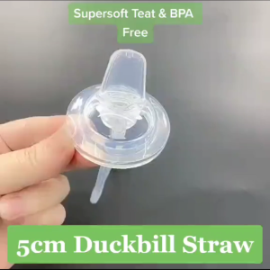 Duckbill Teat Straw for Pigeon 5cm Wideneck Feeding Bottle Replacement Nipple IByZ