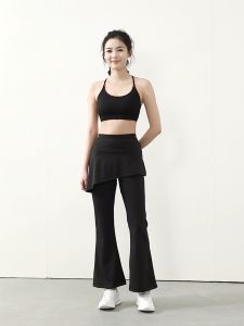 WiZi Legging Cutbray Olahraga Wanita Celana Rok Pilates Yoga 2 in 1 High Waist Pants