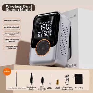 Portable Wireless Electric High-Pressure Car Tire Inflator with Dual Display