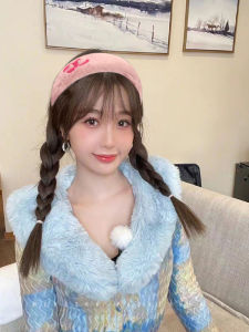 Original Summer Plush Hairband Womens Versatile Bare Face Sweet Style Headband Fashionable Korean Style Fresh Outlined