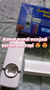 Dispenser Odol Touch me Tempat Gantungan Sikat Pasta Gigi Kamar Mandi