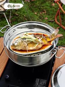 Mountainhiker | CLS&NOBANA 2/4/6/8PCS Outdoor304 Stainless Steel Travel Portable Barbecue Camping Household Large Soup Basin Small Shallow Plate