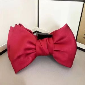 [HC 021] Klip Rambut Reben Besar Korean Satin Double Side Ribbon Hair Clip Claw Hair Accessories 韩式在逃公主双面蝴蝶结发夹鲨鱼夹子