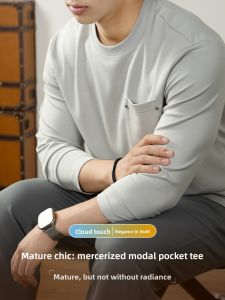 PERDONTOO | Casual Business Lightweight Soft T-Shirt Mens Long Sleeve