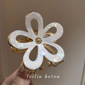 Acetate Flower Hair Claw Clip Medium Size Womens Half Updo Stylish Hair Accessories Korean Style Fresh out New Fashion
