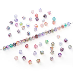 8MM 130/260Pcs/Bag Made In China High-Quality Glass Rice Beads With Two-Color Aurora Two-Pointed Beads Dreamy Colors DIY Jewelry Making Colorful Bracelets Necklaces DIY Fashion Accessories