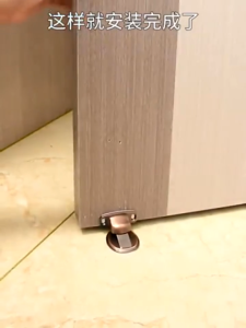 Stainless Steel Invisible Door Stopper Strong Magnetic Anti-Collision Door Catch Holder No Punch