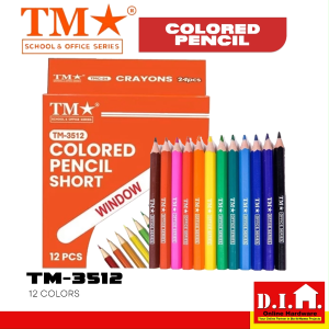 Do It Home TM Colored Pencil Short 12 Colors TM-3512