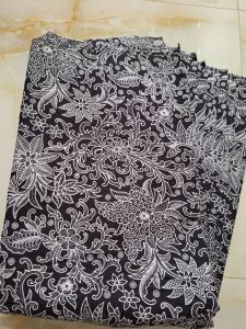 Kain Batik Printing Hitam Putih Kain Batik Warna Monocrom