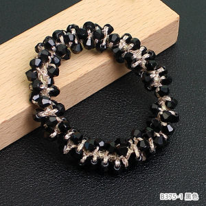 ริบบิ้นผมคริสตัลสไตล์เกาหลีสำหรับผู้หญิง สร้อยข้อมือ 2-in-1 หวาน เครื่องประดับผมแบบทำมือ ริบบิ้น ดอกไม้ผม ริบบิ้นยางยืด