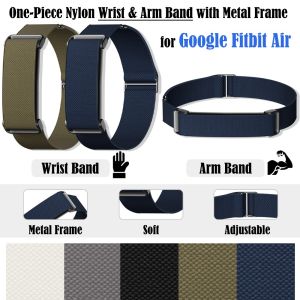 Integrated Nylon Band with Metal Frame for Google Fitbit Air Adjustable Sliding Buckle Lightweight Nylon Sports Wrist & Arm Band