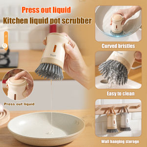 Kitchen Sink Brush Auto Liquid Dispenser Deep Clean Non-Stick Scrubber for Pots Pans Kitchen Sinks