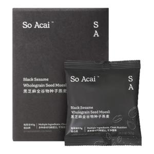 SO ACAI | Black Sesame Grain Oatmeal Pumpkin Seeds Breakfast Cereal