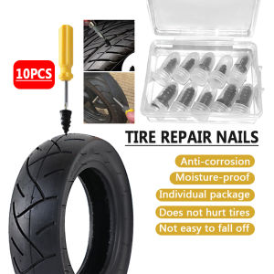 10PCS Vacuum Tire Repair Nail Tubeless Tire Repair Rubber Nail Sealed Vacuum Tire Repair Nail Motorcycle Car Tire Repair Rubber Nail Repair Tool