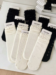 Tất Nữ Mùa Hè Mỏng Ren Ballet Phong Cách Mary Janes Viền Ren Tất Nữ Mùa Xuân Hè Mỏng Đến Giữa Bắp Chân Tất Nữ Mùa Hè