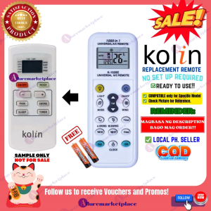 KOLIN AIRCON Remote Replacement [**Mag Basa B4 Umorder**] Ready to USE Universal for KOLIN AIR CONDITIONER SPLIT WINDOW TYPE AC Remote NON-INVERTER OR INVERTER KOLIN Aircon Remote KAG-240RSINV Inverter
